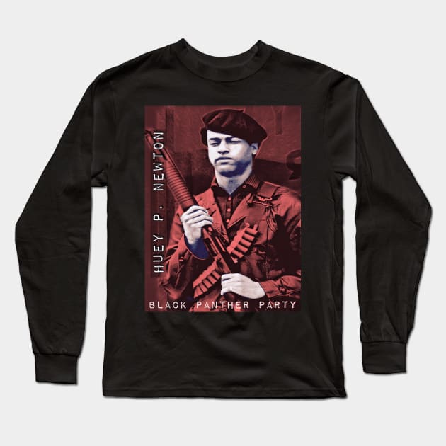 Huey P. Newton (R) Long Sleeve T-Shirt by BlackOzean